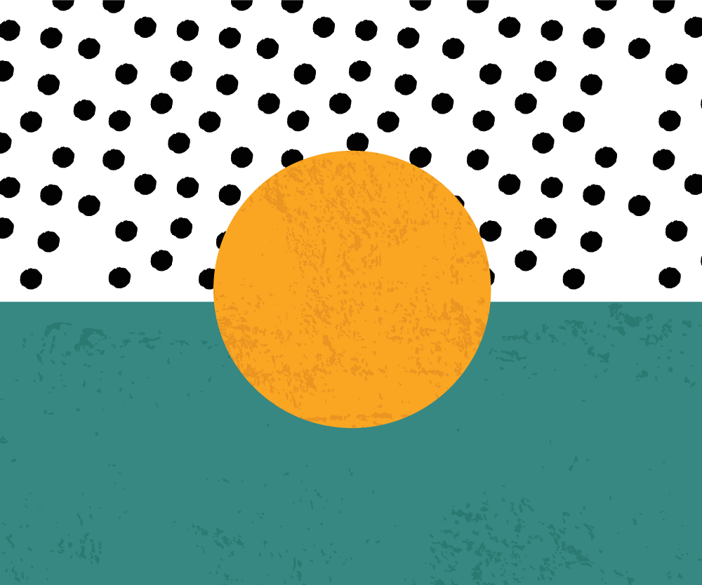 Moderne placemat met gedurfde stippenbasis - TenStickers