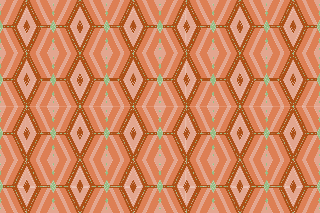 Placemat geometrisch zeshoekig patroon - TenStickers