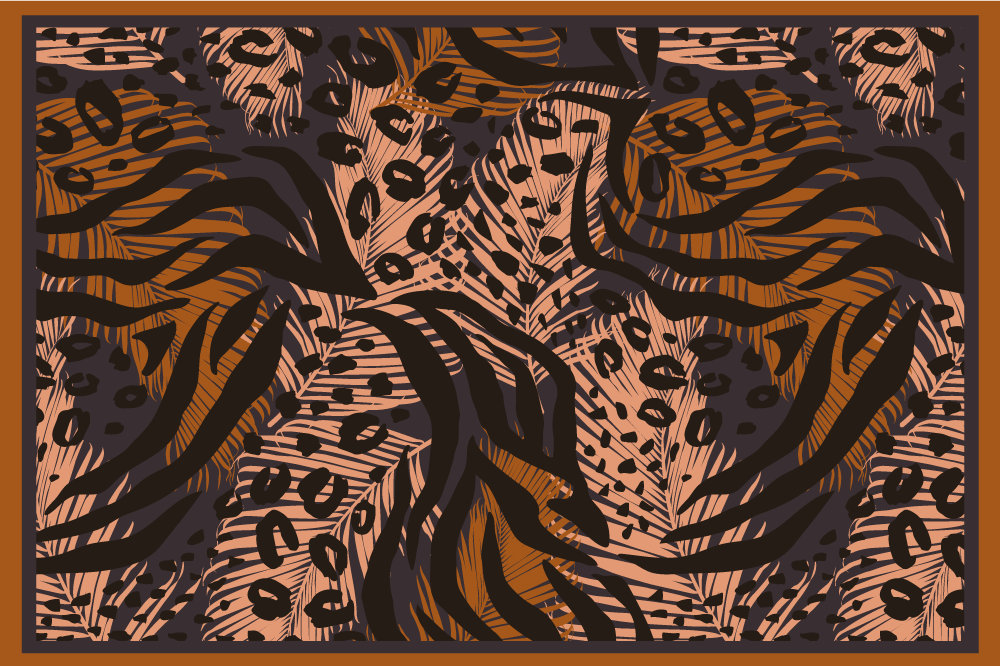 Originele placemat bloemenjungle patroon - TenStickers