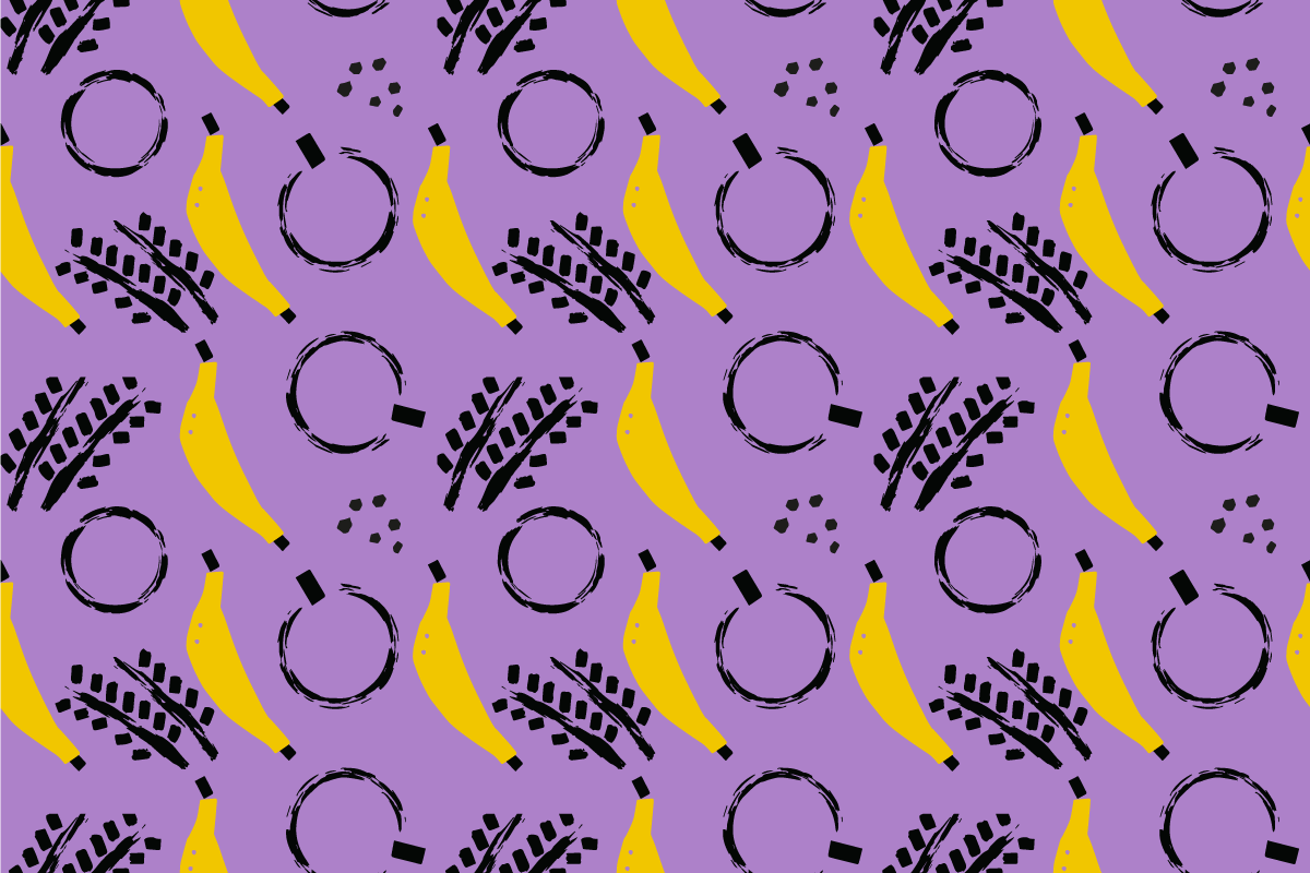 Originele placemat met bananenpatroon - TenStickers