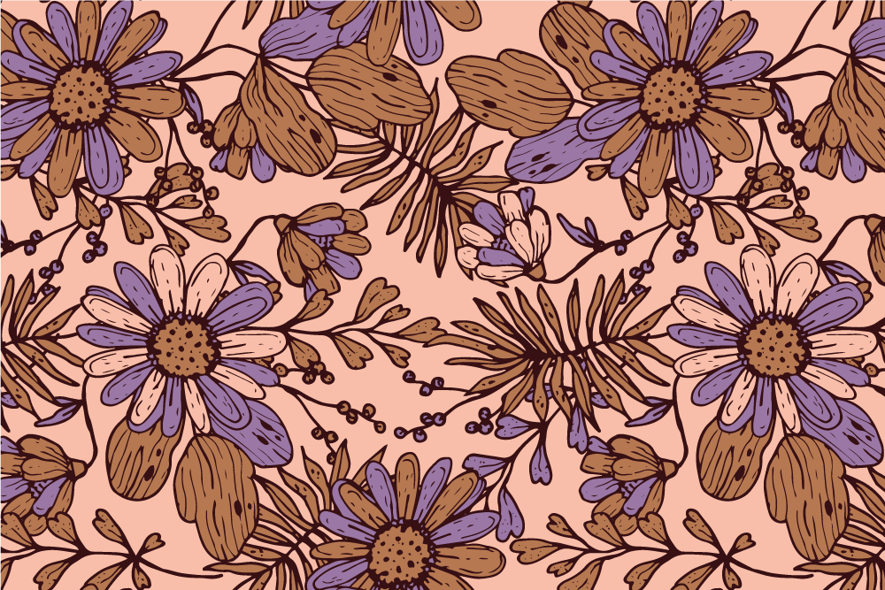 Originele placemat met bloemeninspiratie oppervlak - TenStickers