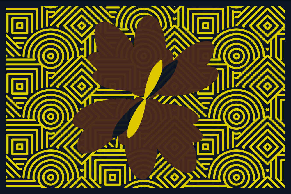 Placemat abstract geometrische bloem - TenStickers