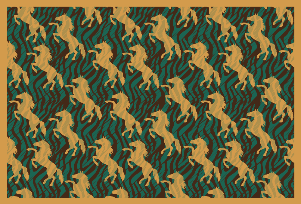 Originele placemat met gedurfd eenhoornpatroon - TenStickers