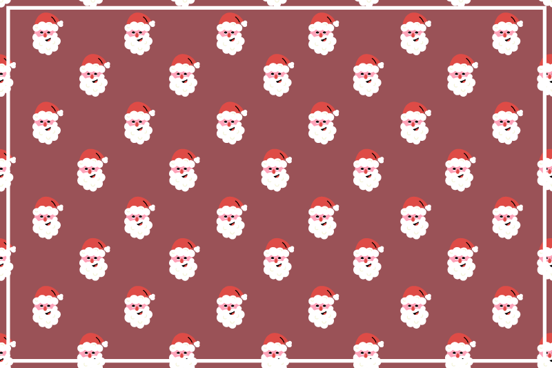 Kerstmis placemat met kerstman gezichten patroon - TenStickers
