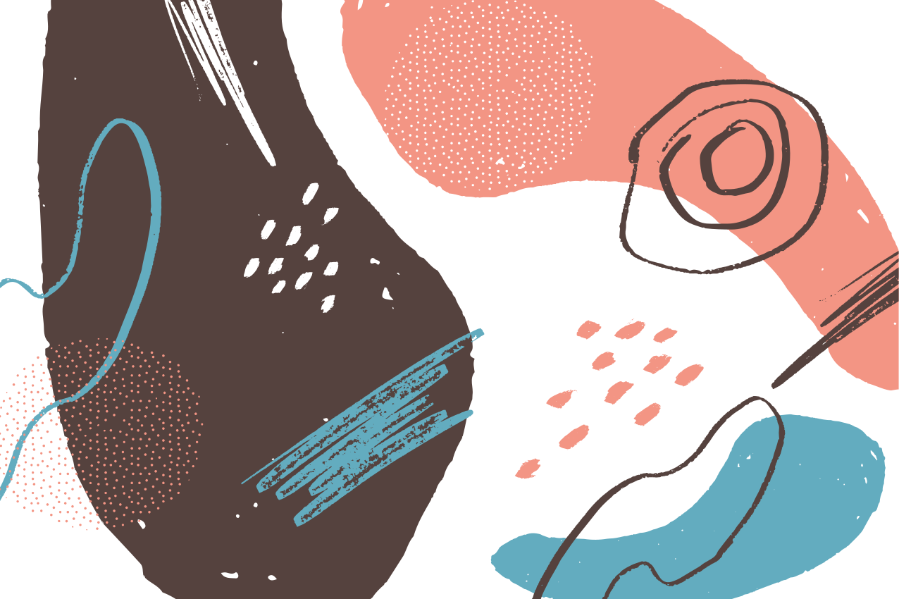 Moderne placemat vivid abstracte vormen - TenStickers