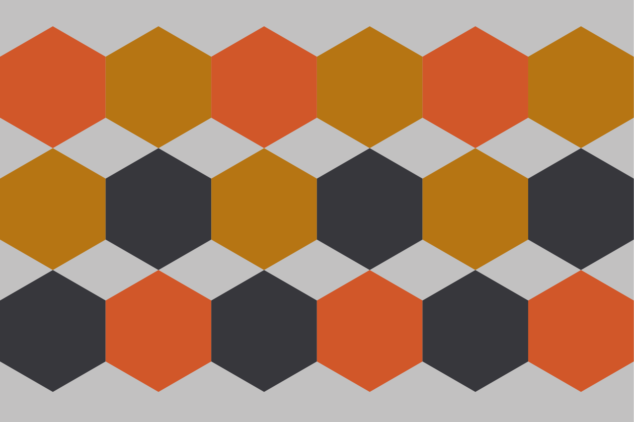 Moderne placemat met hexagonaal patroonlaag - TenStickers