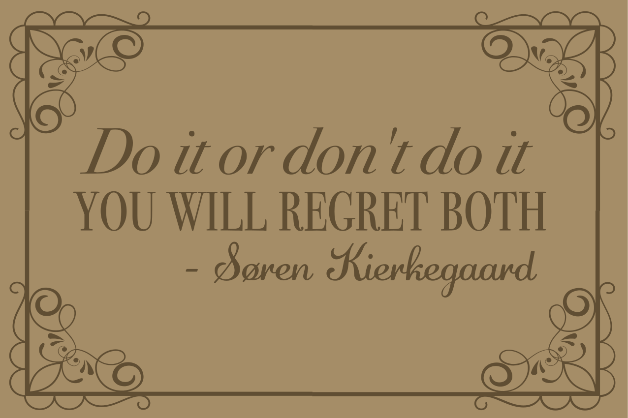 Placemat met tekst inspirerende quote herinnering - TenStickers