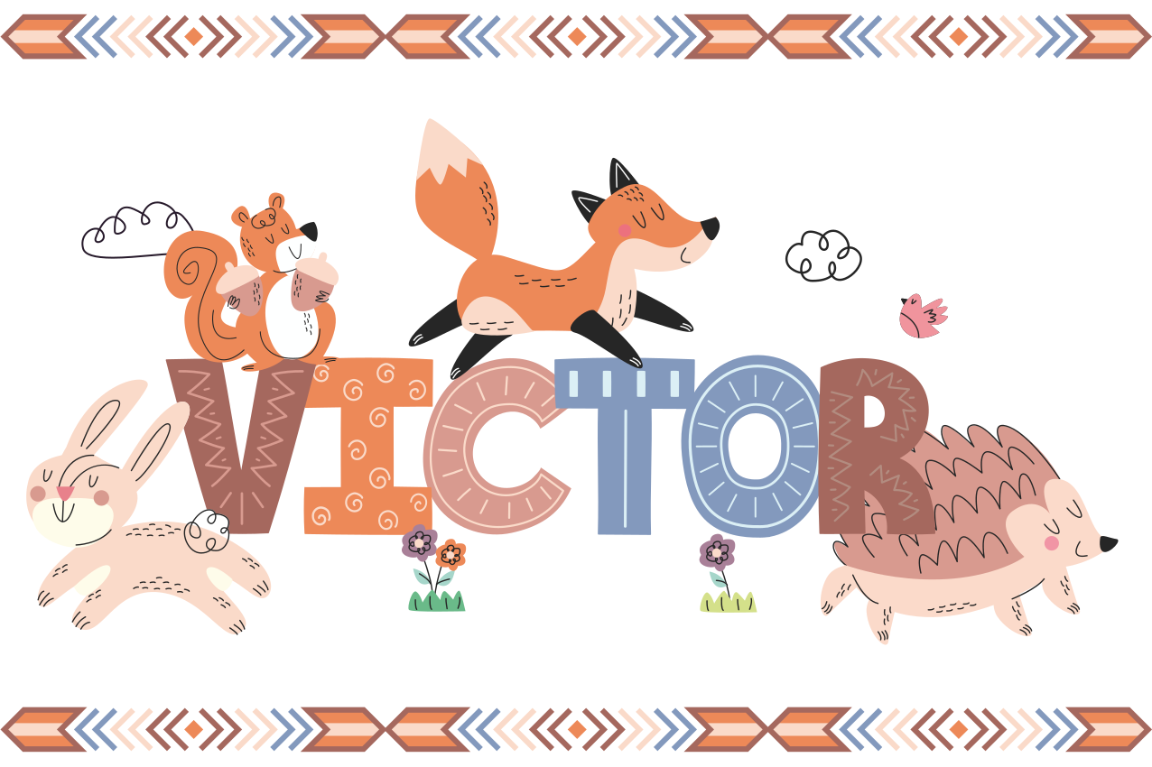 Kinder placemat dierenvrienden verzameling - TenStickers