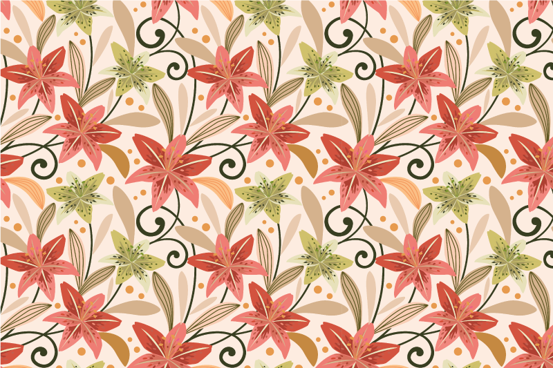 Originele placemat met levendige bloemelementen - TenStickers