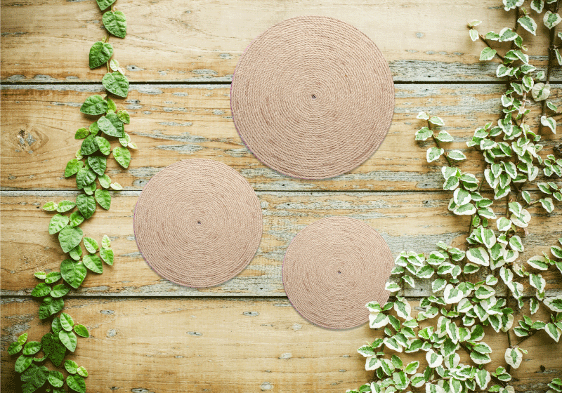 Moderne placemat natuurlijke onderzetter set - TenStickers