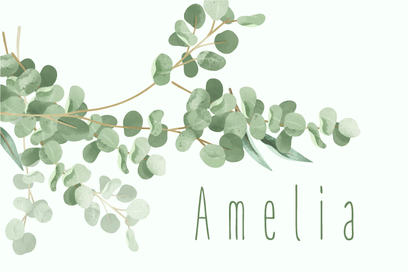 Originele placemats "boho" bladeren patroon - TenStickers