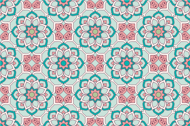 Originele placemat in bloemillustratiestijl - TenStickers