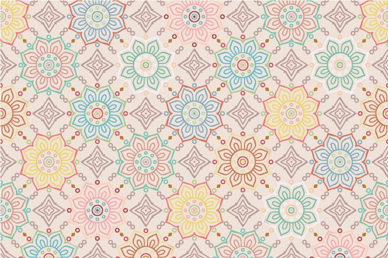 Originele placemat levendig botanisch patroon - TenStickers