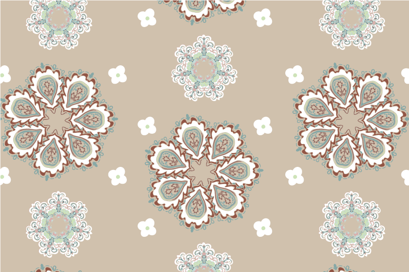 Placemat elegante bloemmotieven - TenStickers