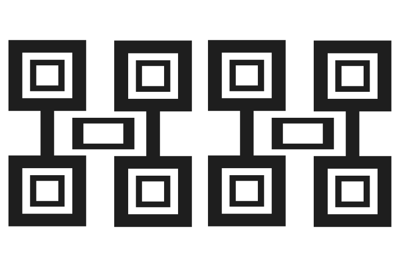 Modern vierkant motief moderne placemat - TenStickers