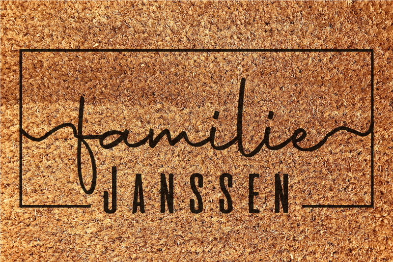 Gepersonaliseerde familienaam placemat - TenStickers