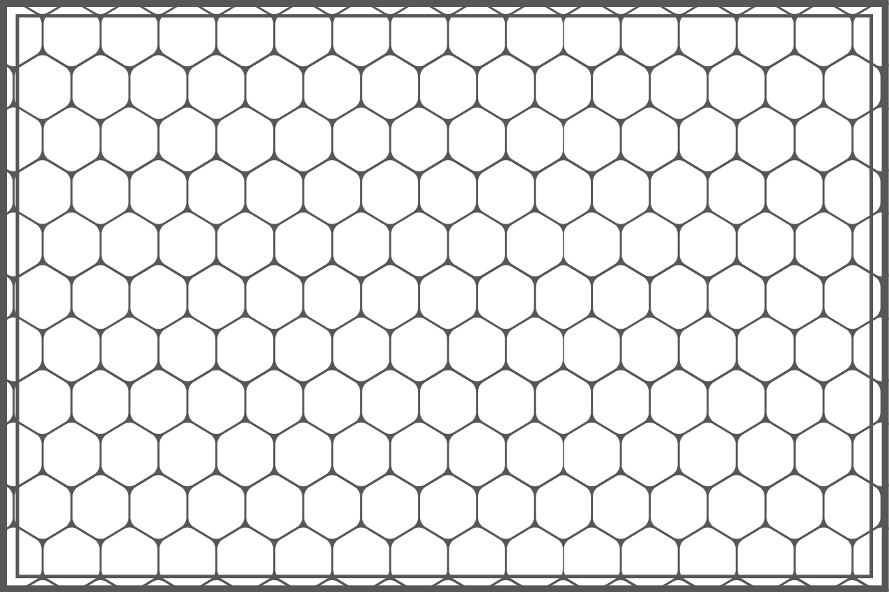 Tegel placemat zeshoekig in wit - TenStickers