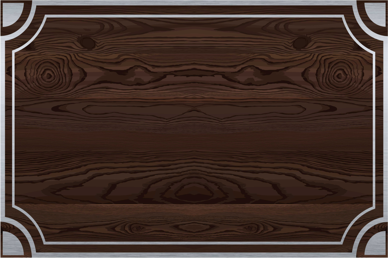 Hout met staal bistro placemat - TenStickers