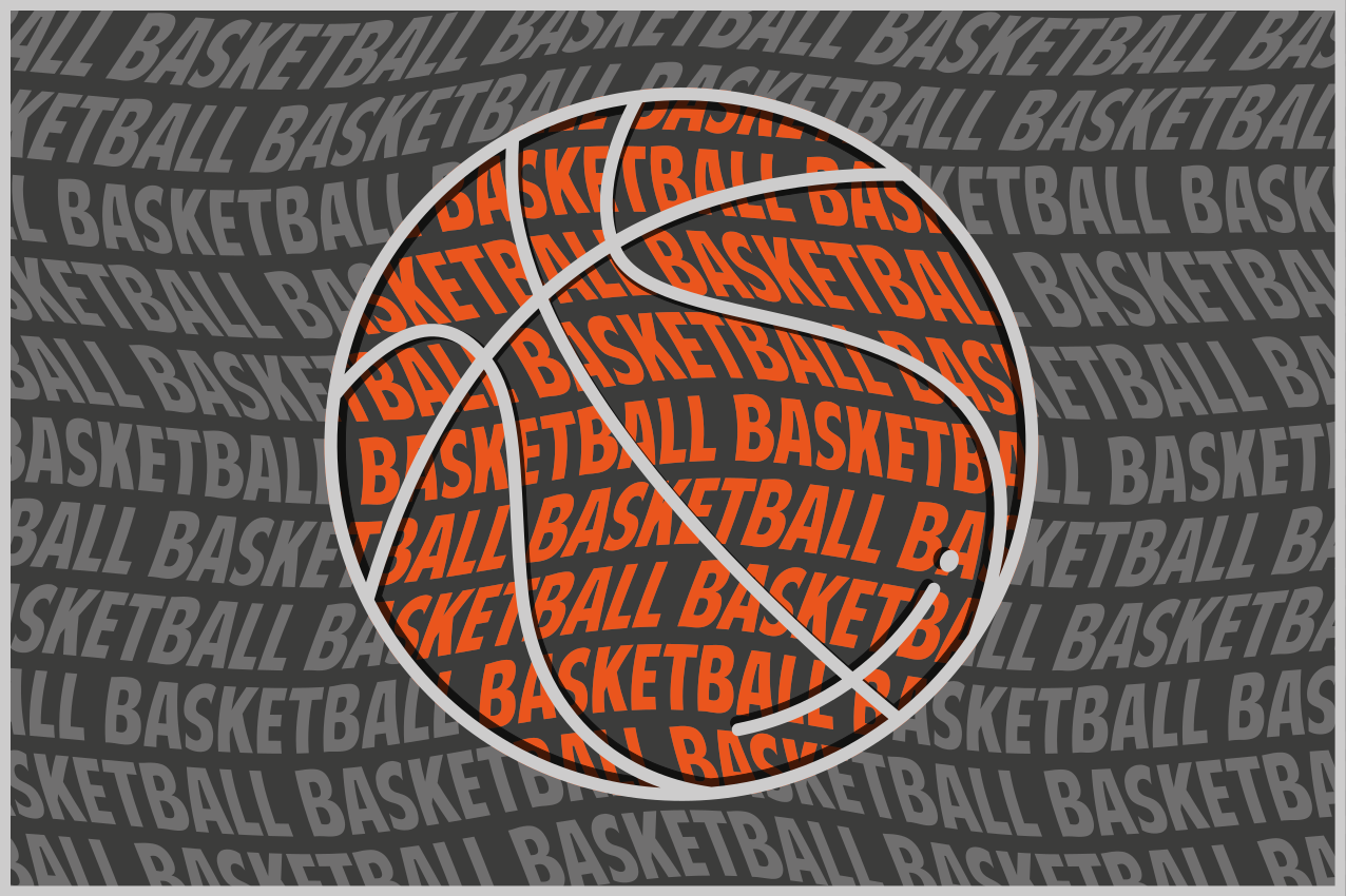 Placemat met basketbal bal - TenStickers