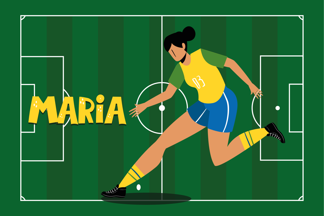 Placemat vrouwen voetbal persoonlijk - TenStickers