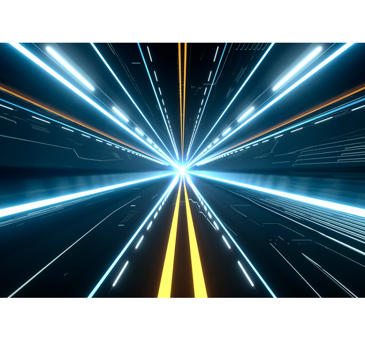 3d fotobehang Geometrische tunnel - TenStickers