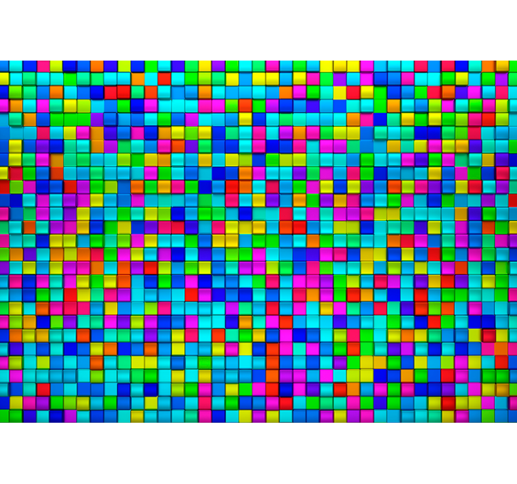 Abstract foto behang Kleurrijke blokjes - TenStickers