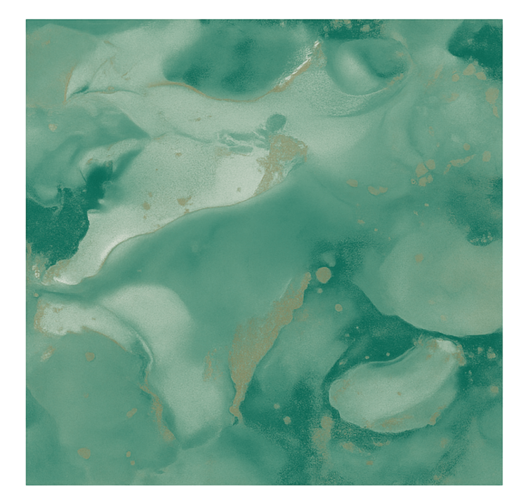 Smaragdgroene marmeren wervelingen foto behang woonkamer - TenStickers