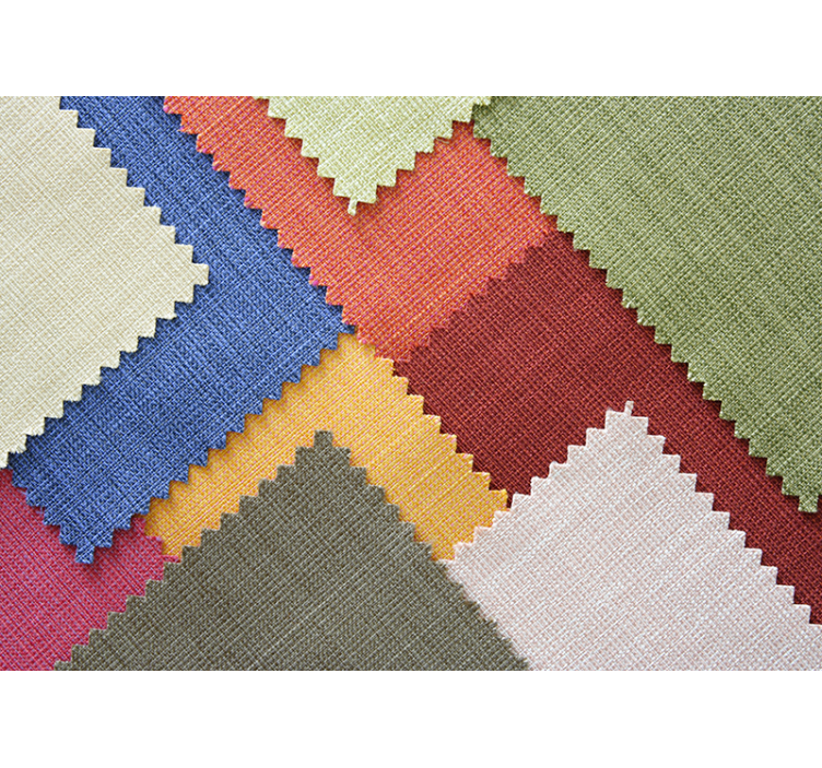 Getextureerde kleuren stoffen fotobehang  - TenStickers