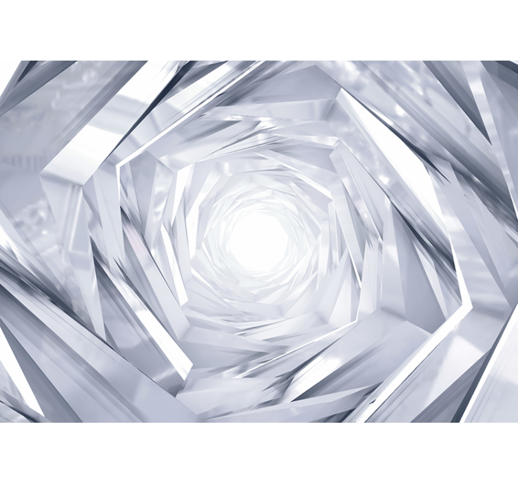 Witte 3d effect fotobehang - TenStickers