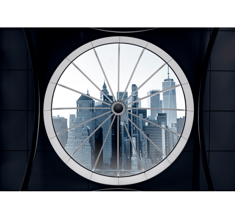 Stedelijke perspectieven fotobehang 3d - TenStickers