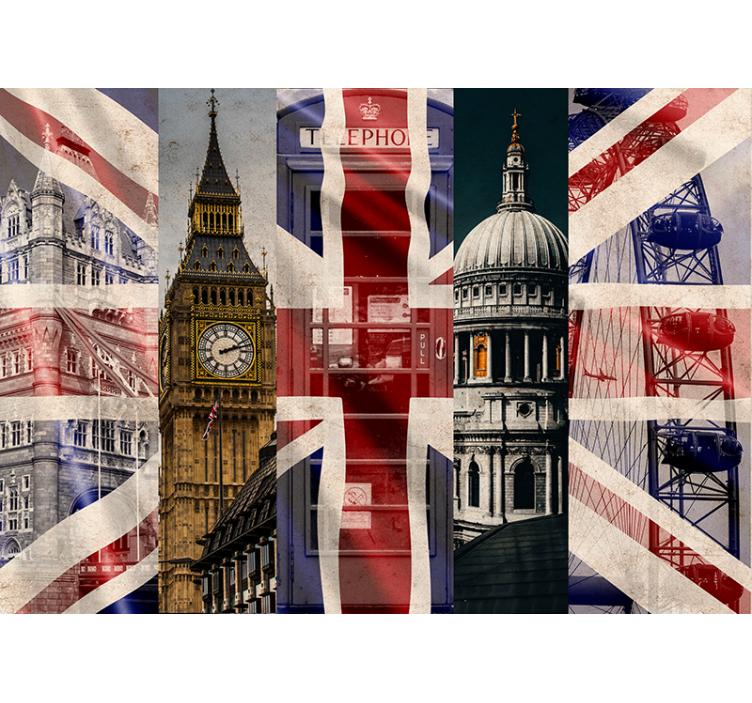 Fotobehang union jack London - TenStickers