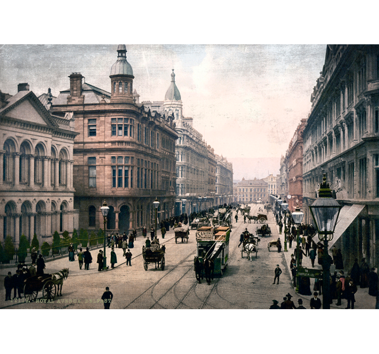 Historisch stadsgezicht fotobehang stad - TenStickers