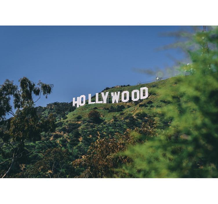 Fotobehang stad hollywood sign landschap - TenStickers