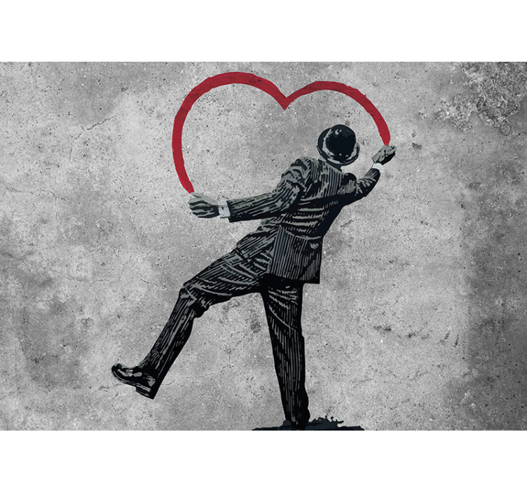 Straatkunst Banksy stijl fotobehang - TenStickers