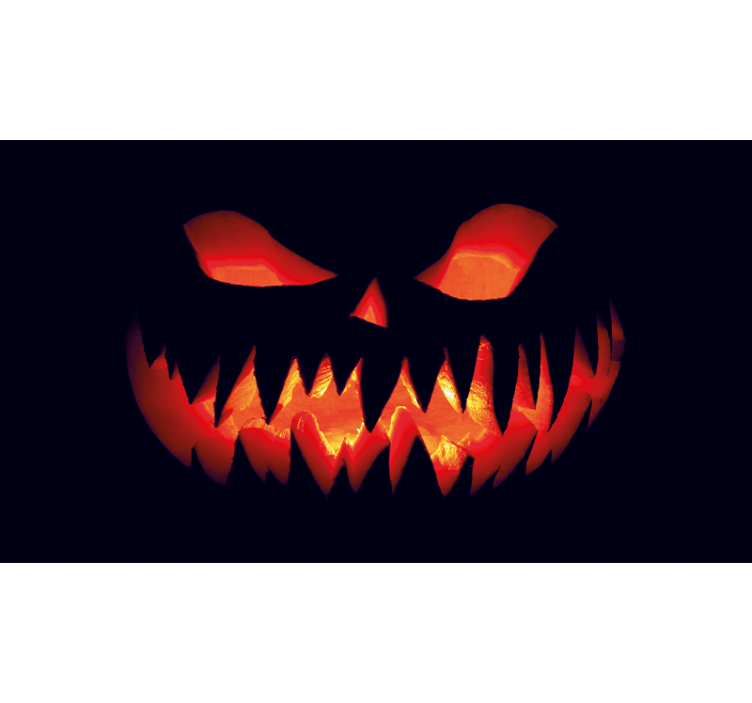 Angstaanjagend pompoengezicht fotobehang halloween - TenStickers
