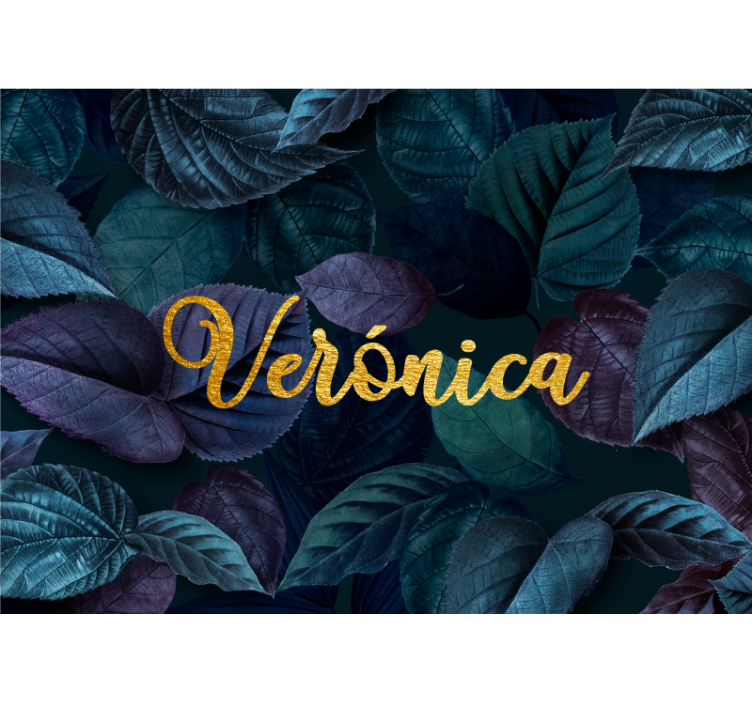 Elegant bladpatroon bloemen foto behang - TenStickers