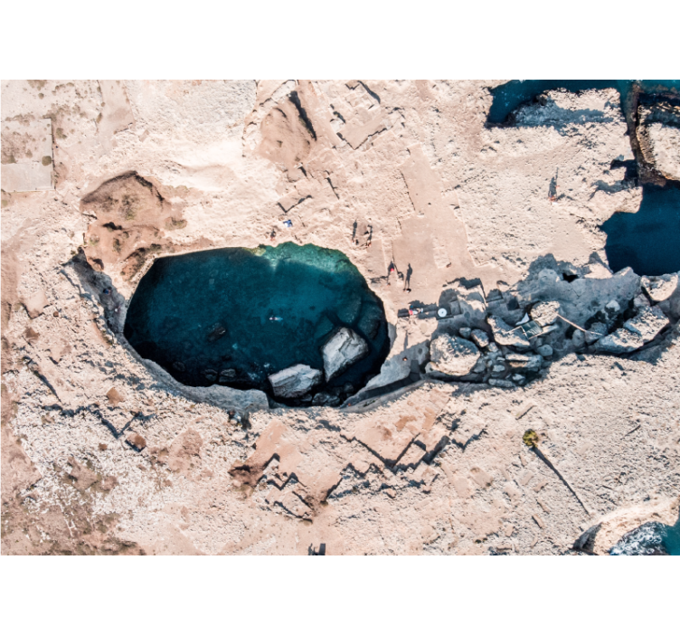 Rotsachtig oceaanzwembad fotobehang natuur - TenStickers