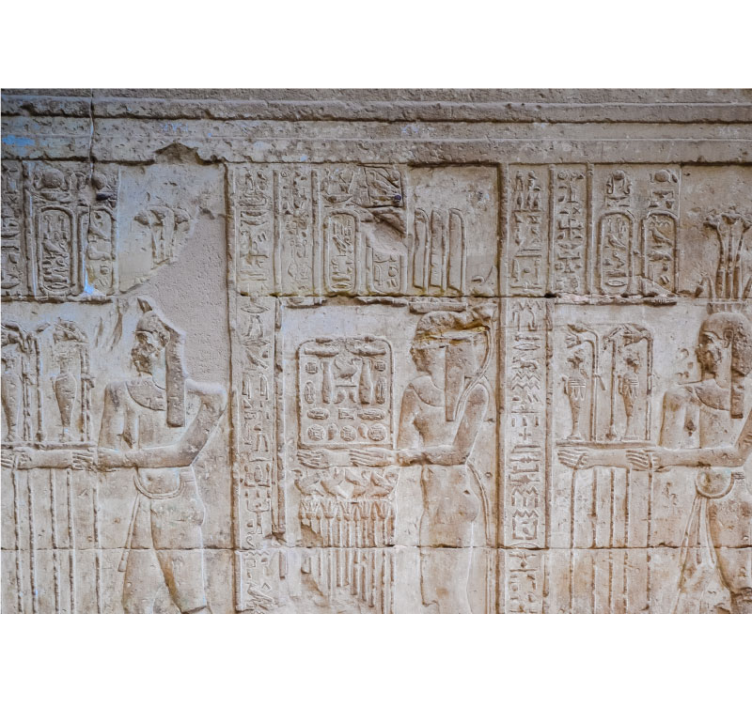 Fotobehang klassiek egyptische reliëfs - TenStickers