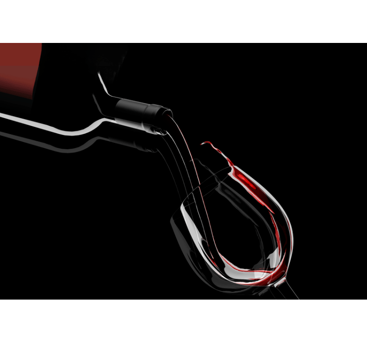 Wijn schenkende elegantie fotobehang muziek - TenStickers