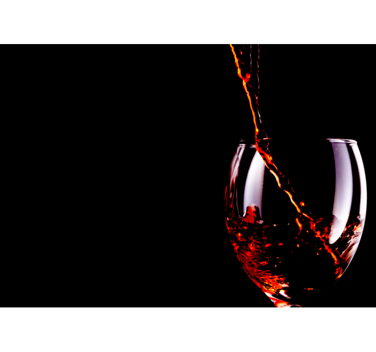 Fotobehang muziek flowing wine splash - TenStickers