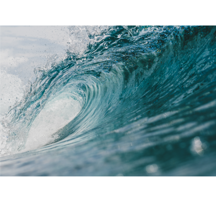 Dynamische oceaan golf fotobehang zee - TenStickers