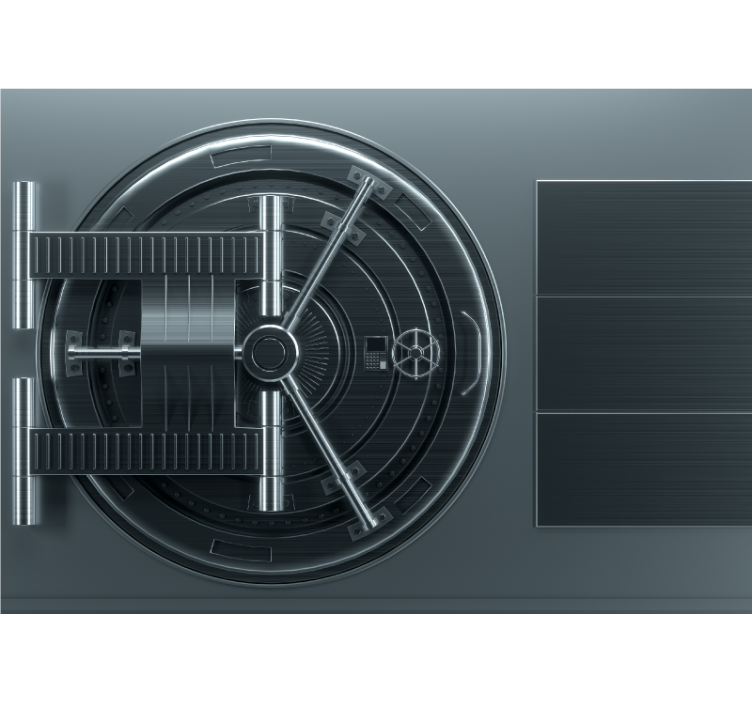 Ontwerp van veilige kamer fototapet - TenStickers