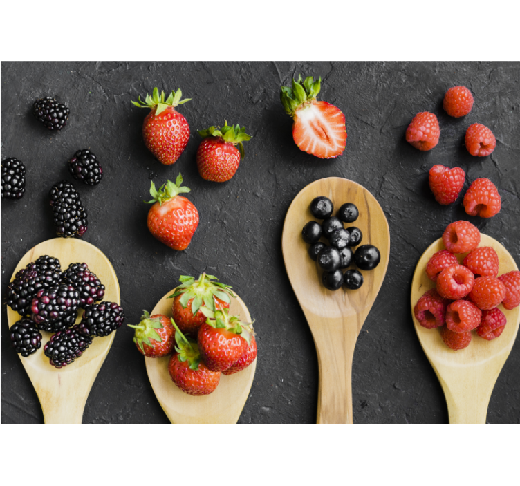 Bloemen foto behang berry collectie weergave - TenStickers