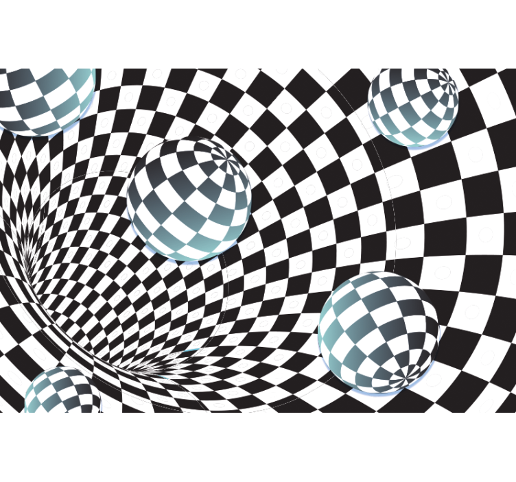 Abstract fotobehang illusoir patroon van sferen - TenStickers