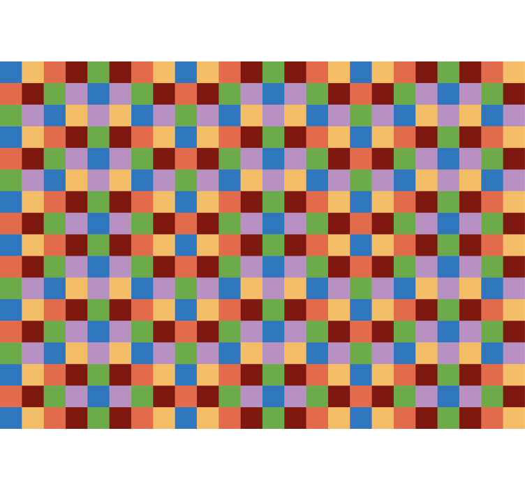 Kleurrijk rasterpatroon abstract fotobehang - TenStickers