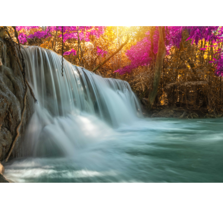 Foto behang waterval grote cascade stroom - TenStickers
