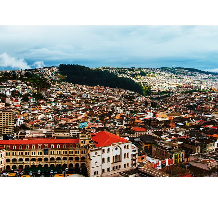 Andes stadsgezicht fotobehang stad - TenStickers