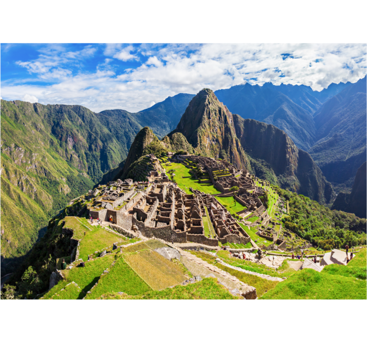 Landschap van machu picchu fotobehang stad - TenStickers
