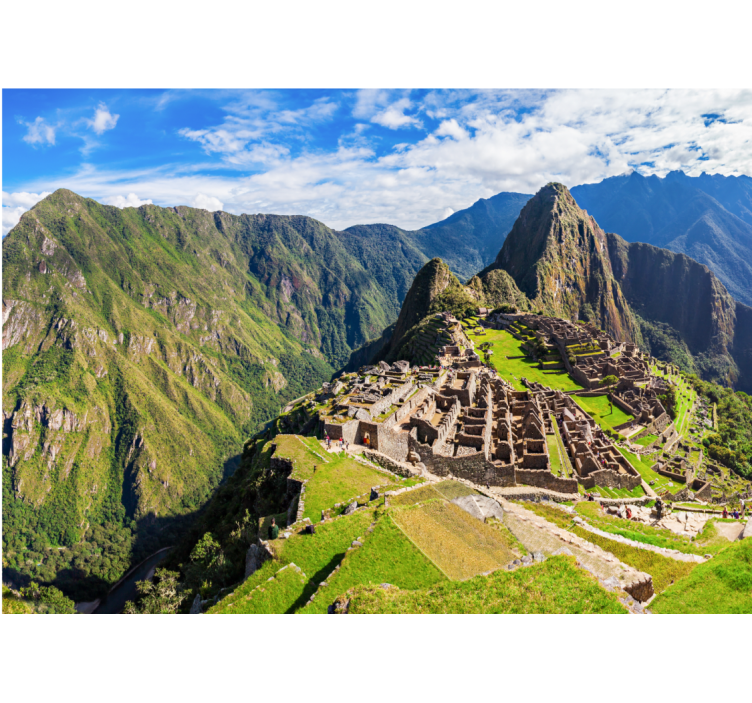 Uitzicht op machu picchu fotobehang stad - TenStickers