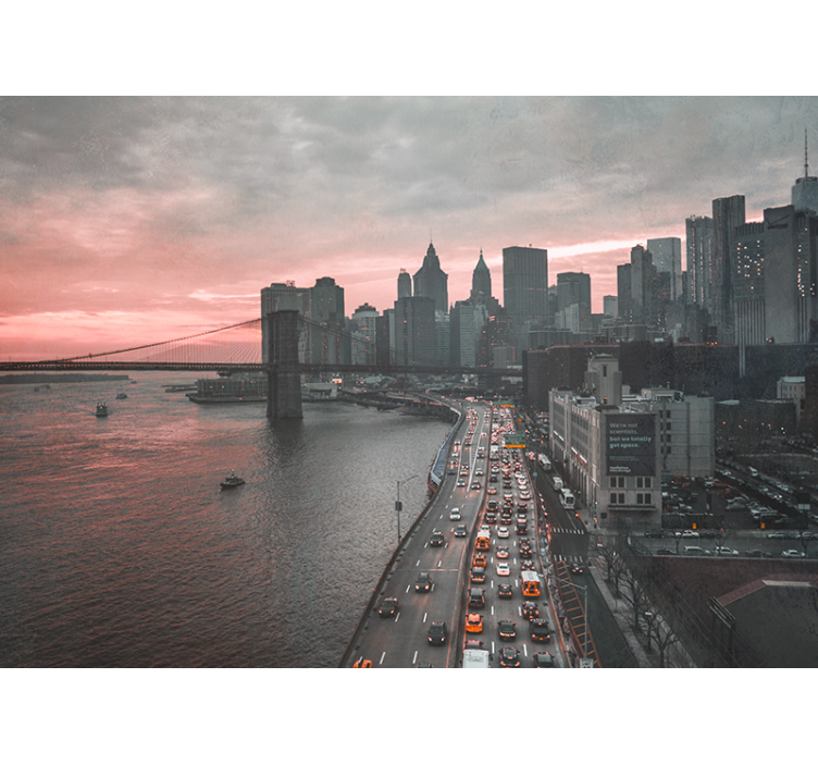 Fotobehang new york skyline van manhattan - TenStickers